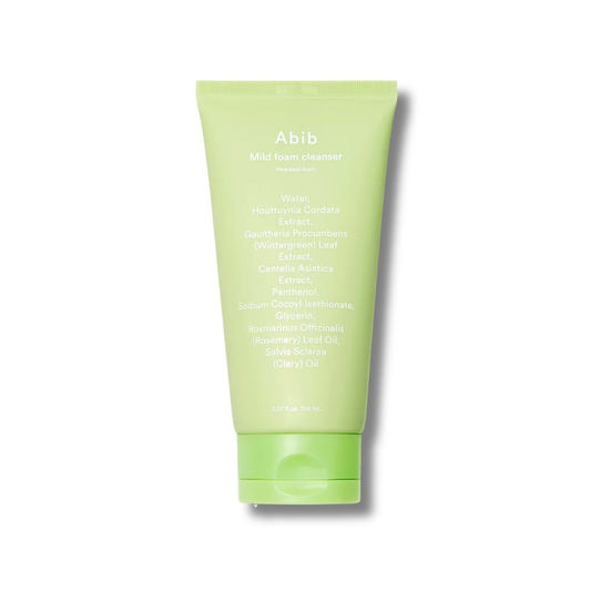 Abib Acne Foam Cleanser Heartleaf Foam – Sub-acidic Korean acne cleanser with Heartleaf Extract and Salicylic Acid for sensitive, breakout-prone skin | The Velvet Method