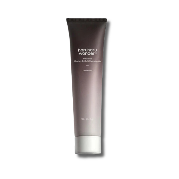 Haruharu Wonder Black Rice Moisture 5.5 Soft Cleansing Gel 100ml – Gentle daily cleanser with coconut-derived surfactants and black rice for hydrated, balanced skin | The Velvet Method