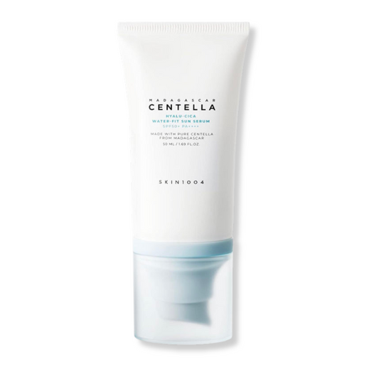 SKIN1004 Hyalu-Cica Water-Fit Sun Serum 50ml – Lightweight SPF 50+ sunscreen with Hyaluronic Acid and Centella for dewy, protected skin | The Velvet Method