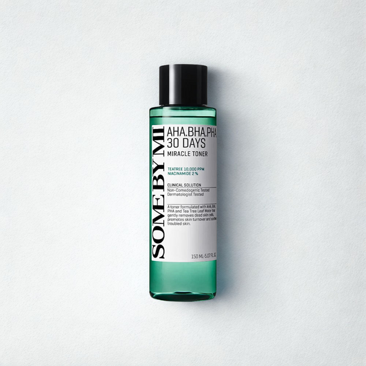 SOME BY MI 30 Days Miracle Toner – AHA BHA PHA exfoliating toner with tea tree for acne-prone skin | The Velvet Method